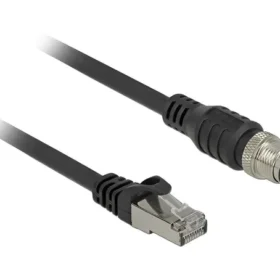 כבל רשת תעשייתי M12 Cat.5e SFTP תקע 8pin A-coded לתקע RJ45 ז/ז DELOCK | 84922