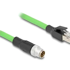 כבל רשת תעשייתי M12 PUR (TPU) תקע X-coded 8 pin לתקע RJ45 ז/ז DELOCK | 80442