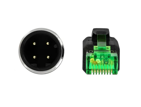 כבל רשת תעשייתי M12 PVC תקע 4pin D-coded לתקע RJ45 ז/נ DELOCK | 87842