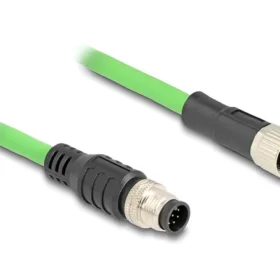 כבל רשת תעשייתי מאריך M12 8 pin A-coded PUR (TPU) ז/נ DELOCK | 80401