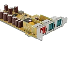כרטיס PCIe x1 PoweredUSB Low profile עם יציאת 24 וולט + 2 יציאות 12 וולט צ'יפ Pericom נ/נ DELOCK | 89655