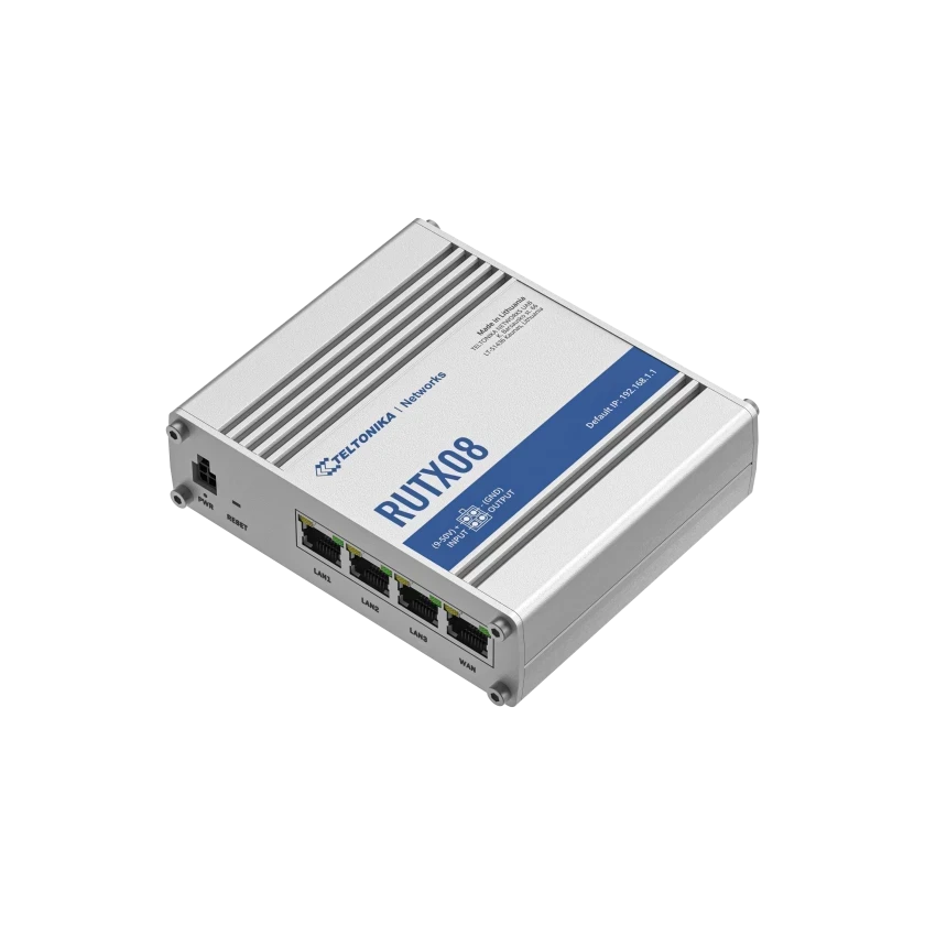 נתב סלולרי תעשייתי במהירויות של עד 10/100/1000 Mbps כולל ניהול מרחוק TELTONIKA | RUTX08