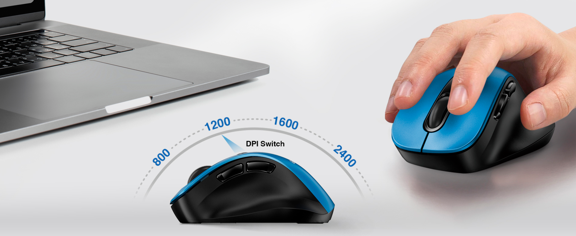 עכבר אלחוטי חיבור Wireless Bluetooth בצבע שחור Genius | 31030038403 | Ergo 9000S
