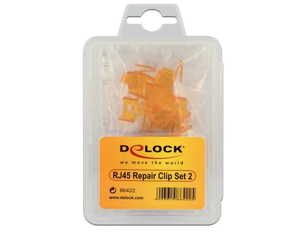 קליפס לסימון או תיקון תקע כבל רשת סט 40 יחידות DELOCK 86421