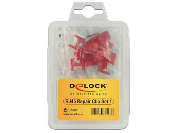 קליפס לסימון או תיקון תקע כבל רשת סט 40 יחידות DELOCK 86421