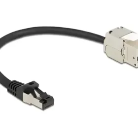 שקע קיסטון מסוכך Cat.6A על כבל רשת לתקע RJ45 ז/נ DELOCK | 87022