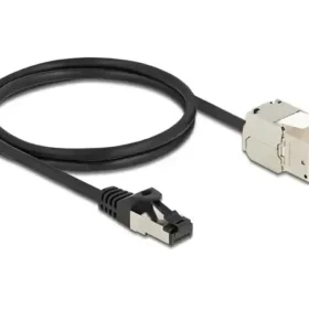 שקע קיסטון מסוכך Cat.6A על כבל רשת לתקע RJ45 ז/נ DELOCK | 87027