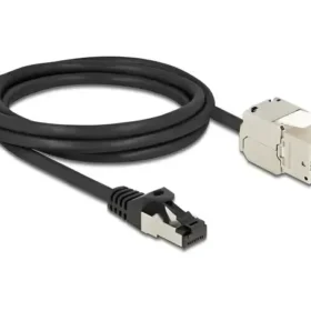 שקע קיסטון מסוכך Cat.6A על כבל רשת לתקע RJ45 ז/נ DELOCK | 87028