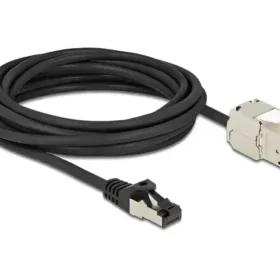 שקע קיסטון מסוכך Cat.6A על כבל רשת לתקע RJ45 ז/נ DELOCK | 87030