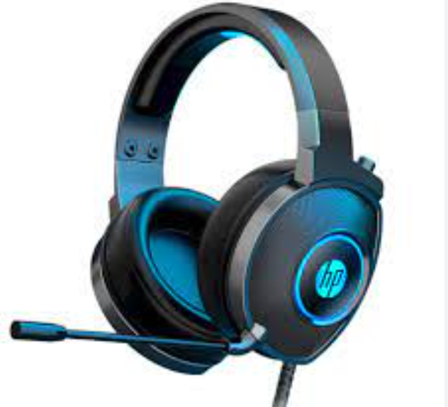 אוזניות כולל מיקרופון נשלף HP עם תאורת RGB חיבור USB\AUX כחול-שחור HP | 8008U