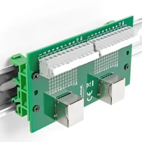 טרמינל בלוק DIN rail בחיבור לחיצה עם 2 יציאות RJ50 נקבה DELOCK 67014