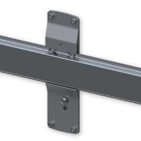 לוח אחורי TSW1 עם מחזיק מסילת DIN אפור TelTonika | PR5MEC24 | TSW1 REAR PANEL WITH DIN RAIL HOLDER