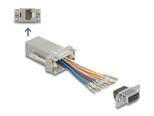 מעביר שקע D-Sub 9 Pin לשקע RJ50 נקבה DELOCK | 66472