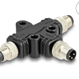מפצל M8 T-Splitter IP67 תקע A-coded 3pin ל- 2 תקעים 3pin נ/נ DELOCK | 60573