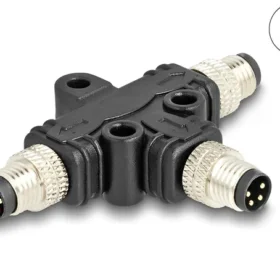 מפצל M8 T-Splitter IP67 תקע A-coded 4pin ל- 2 תקעים 4pin נ/נ DELOCK | 60574