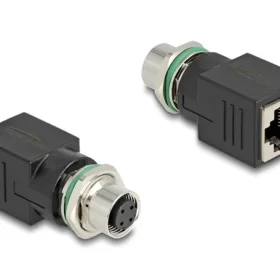 מתאם M12 Cat.5e PROFINET שקע M12 D-coded 4 pin לשקע RJ45 נקבה DELOCK | 60060
