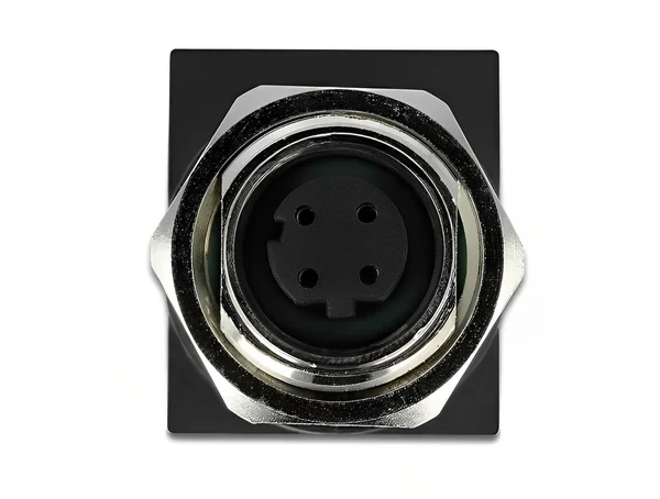 מתאם M12 Cat.5e PROFINET תקע M12 4 pin D-coded לשקע RJ45 בזווית 90° נקבה DELOCK | 66313