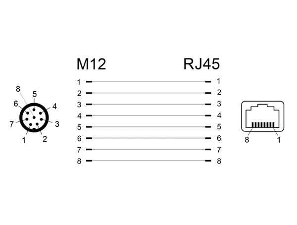 מתאם M12 Cat.6A תקע M12 8 pin A-coded לשקע RJ45 בזווית 90° ז/נ DELOCK | 66315