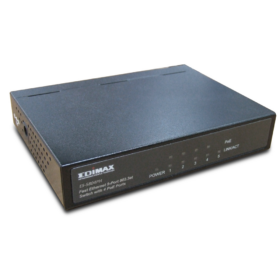 מתג 5 פורט 10/100 עם 4 יציאות POE פלסטיק Edimax | ES-5804PH