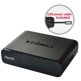 מתג 5 פורט ג’יגהביט שולחני 10100100 פלסטיק Edimax ES-5500G