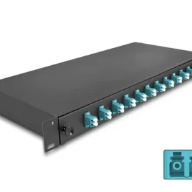 פאנל אופטי נשלף ''19 לארון תקשורת עם 12 שקעים LC Duplex OM3 להרכבה DELOCK | 67004