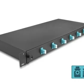 פאנל אופטי נשלף ''19 לארון תקשורת עם 6 שקעים LC Duplex OM3 להרכבה DELOCK | 66998
