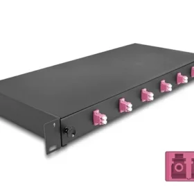 פאנל אופטי נשלף ''19 לארון תקשורת עם 6 שקעים LC Duplex OM4 להרכבה DELOCK | 66999