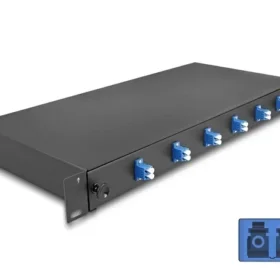 פאנל אופטי נשלף ''19 לארון תקשורת עם 6 שקעים LC Duplex OS2 להרכבה DELOCK | 66997