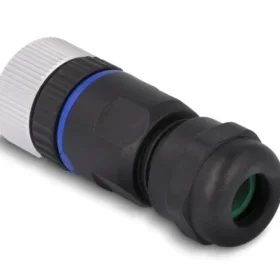 שקע M12 A-coded 4 pin IP67 בחיבור הברגה DELOCK | 60536