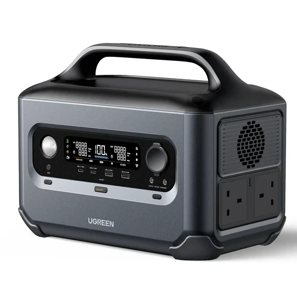 תחנת כוח ניידת בצבע שחור UGREEN | 15050 | GS600 | PowerRoam 600W 680Wh LiFePO4