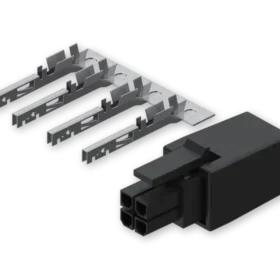 תקע 4 PIN עם מסופי מגע TelTonika | PR4MK04K | 4-PIN PLUG WITH CONTACT TERMINALS