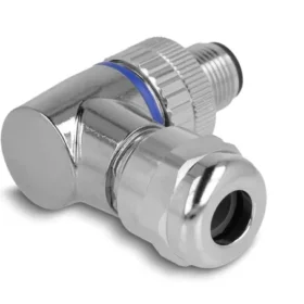 תקע M12 A-coded 4 pin 90° IP67 בחיבור הברגה DELOCK | 60540