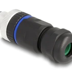 תקע M12 A-coded 5 pin IP67 בחיבור הברגה DELOCK | 60534