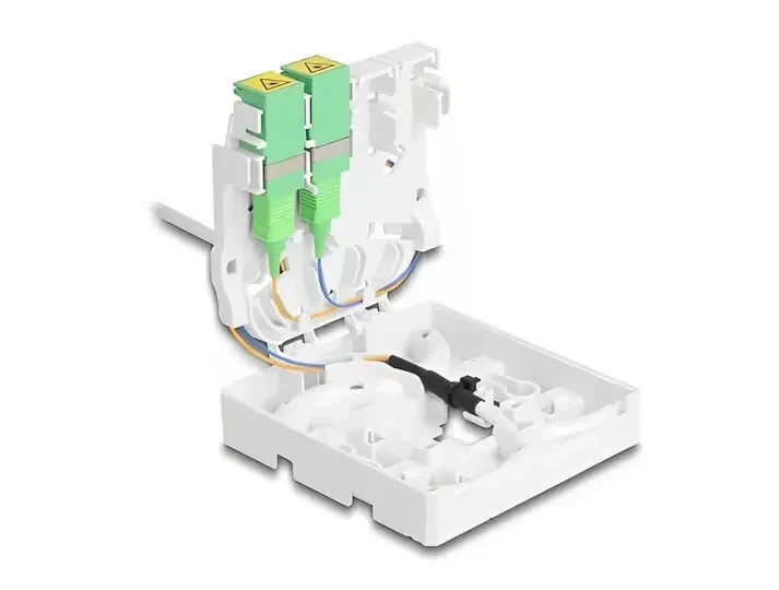 כבל אופטי דרופ SC/APC Simplex Drop cable כולל קופסת חיבורים FTTH להרכבה DELOCK | 85933