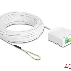 כבל אופטי דרופ SC/APC Simplex Drop cable כולל קופסת חיבורים FTTH להרכבה DELOCK | 85934