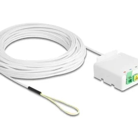 כבל אופטי דרופ SC/APC Simplex Drop cable כולל קופסת חיבורים FTTH מאובטח DELOCK | 85934