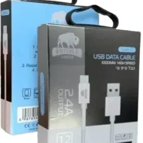 כבל הטענה מהיר מארז 12 יחידות Buffalo | BF-USB-TC-1M | USB A-Type C | 2.4A