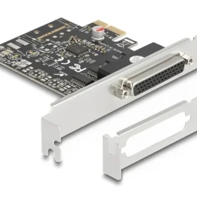כרטיס PCIe x1 Serial RS-232 Low profile עם 4 יציאות DB9 צ'יפ ASIX זכר DELOCK | 66324