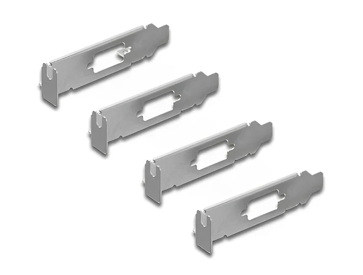 כרטיס PCIe x1 Serial RS-232 Low profile עם 4 יציאות DB9 צ'יפ Moschip MCS9904 שחור DELOCK | 89178