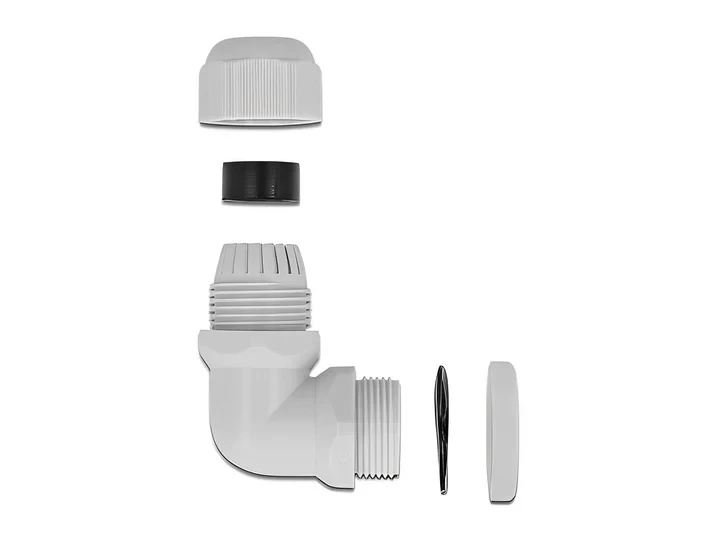 מגן כבלים PG13.5 מכופף 90° מוגן IP68 נגד מים DELOCK | 60299