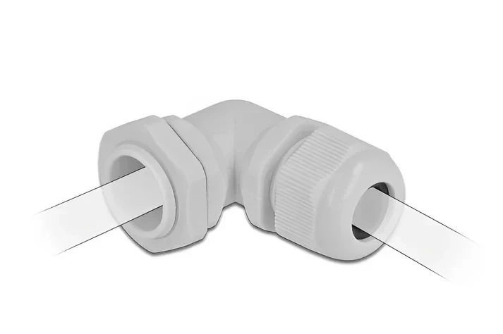 מגן כבלים PG13.5 מכופף 90° מוגן IP68 נגד מים DELOCK | 60299