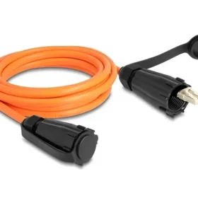 מגשר אופטי מולטי מוד LC Duplex OM2 ז/ז מוגן IP68 להתקנה בקדח עגול אורך 3 מטר DELOCK | 87888