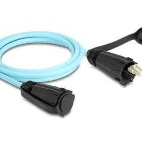 מגשר אופטי מולטי מוד LC Duplex OM3 ז/ז מוגן IP68 להתקנה בקדח עגול אורך 2 מטר DELOCK | 87889