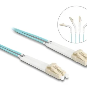 מגשר אופטי מולטי מוד LC Duplex OM3 ז/ז עם מחברים זוויתיים DELOCK | 88079