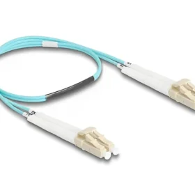 מגשר אופטי מולטי מוד LC Duplex OM3 ז/ז עם מחברים זוויתיים DELOCK | 88082