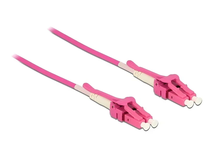 מגשר אופטי מולטי מוד LC Duplex Uniboot OM4 ז/ז DELOCK | 85133