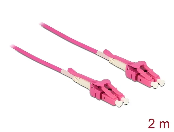 מגשר אופטי מולטי מוד LC Duplex Uniboot OM4 ז/ז DELOCK | 85133