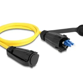 מגשר אופטי סינגל מוד LC Duplex OS2 זז מוגן IP68 להתקנה בקדח עגול DELOCK 87887