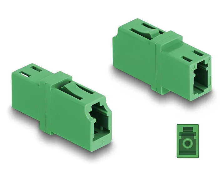 מופה לסיבים אופטיים LC Simplex single-mode APC נ/נ DELOCK | 87984