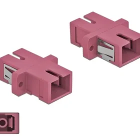 מופה סיבים אופטיים לפאנל SC Simplex multi-mode OM4 נ/נ סט 4 יח' DELOCK | 85995
